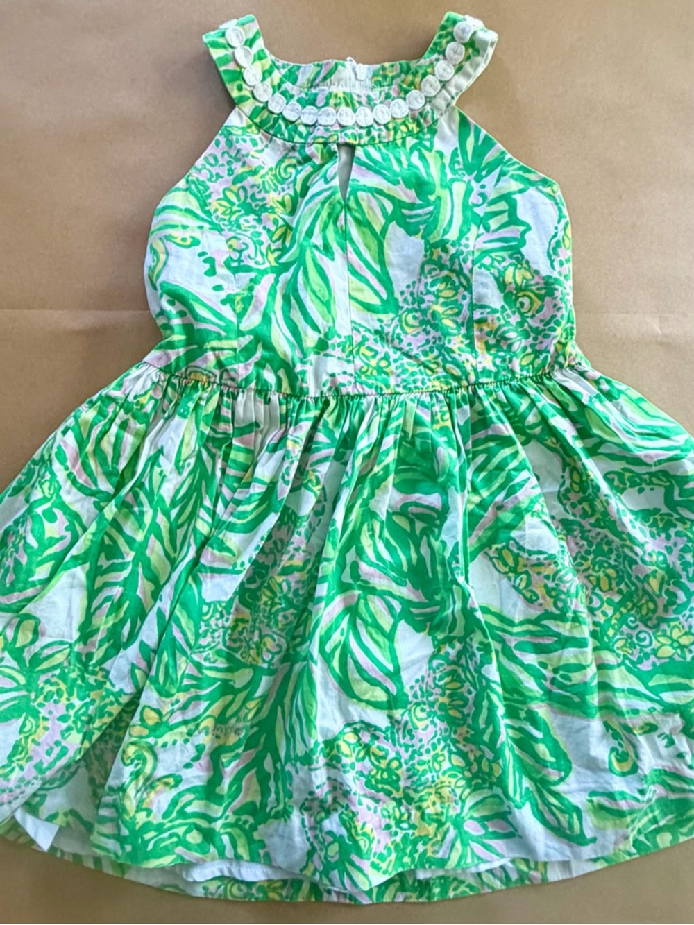 🌿 Lilly Pulitzer Claude Dress Girls Sz 6 | Seeing Pink Elephants 🐘 VGUC 🌿